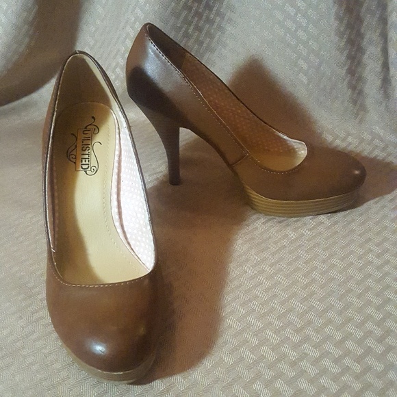 cognac color pumps